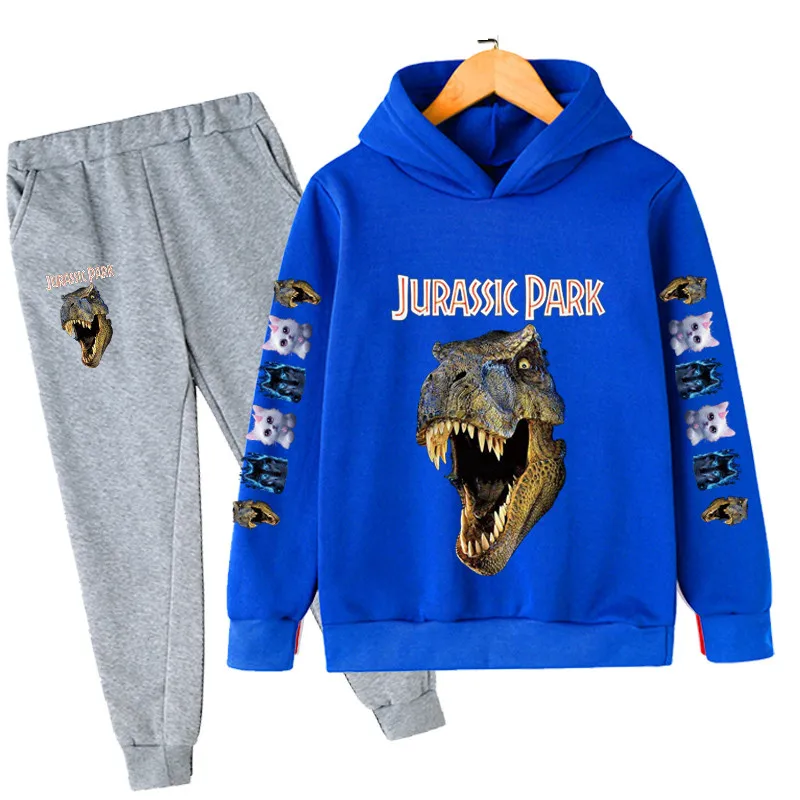 

2022 Popular Men's Long-sleeved Sweater Sweater Suit Dinosaur Pattern Children's Autumn Sleeve Length(cm) Style Age Range Gender