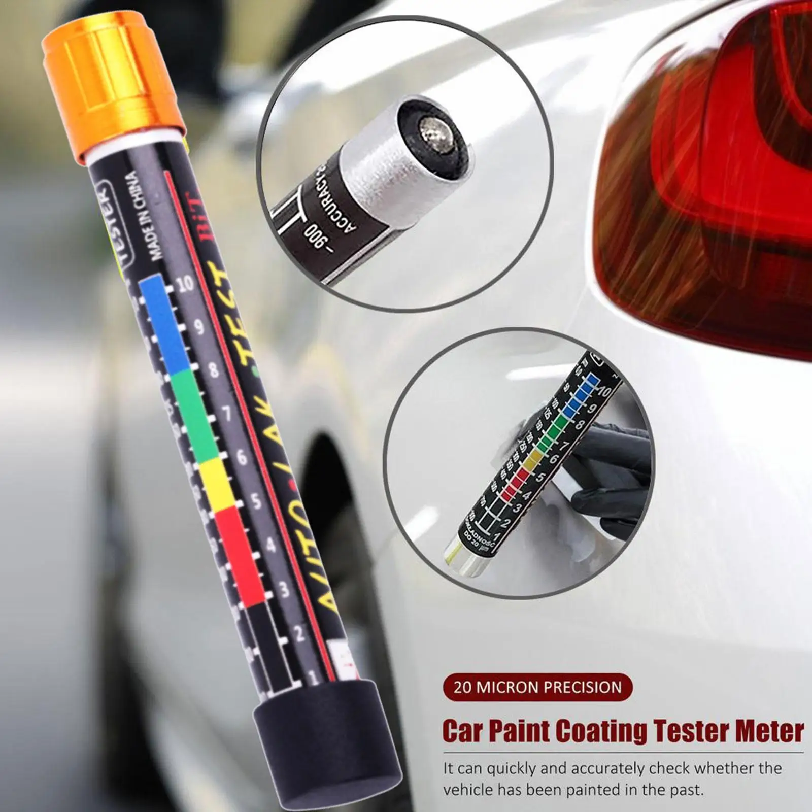 Car Paint Test Thickness Tester Meter Gauge Auto Paint Cars Paint Crash Check Test Paint Tester With Magnetic Tip Scale