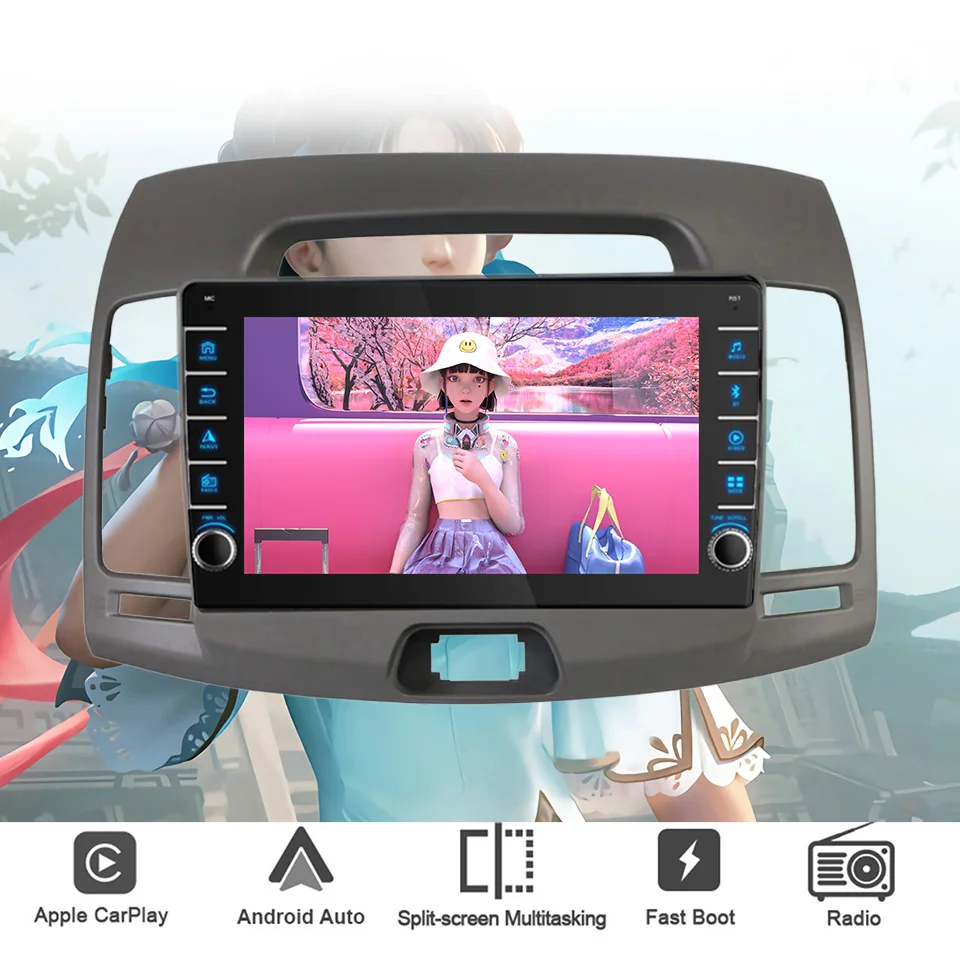 8G + 128G QLED экран автомобильное радио GPS навигатор монитор для Hyundai Elantra 2006 - 2012 Лента