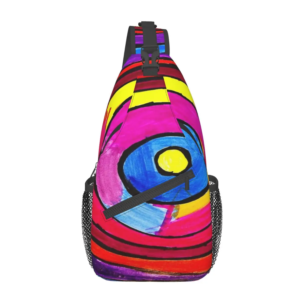 

Разноцветная нагрудная сумка Circle от Toni G в стиле ретро