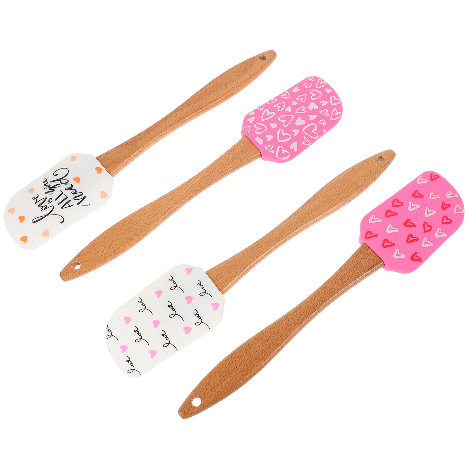 

Silicone Spatula Set Baking Spatula Valentine Themed Cake Spatula Silicone Baking Cream Scraper Valentine'S Day Cream Cake