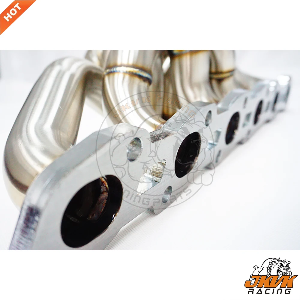 Фото Труба паропроводная JKVK RACING SS304 толщиной 3 мм для 240sx S13S14 R31 R32 RB25DET RB20DET, коллектор с верхним расположением выпускного коллектора T4 TWIN SCROLL, фланец 89-99 №5