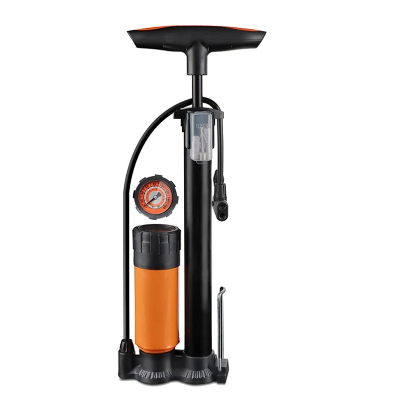 

Bike Ball Pump Inflator Bicycle Floor Pump With Gauge For Presta And Schrader Bicycle Pump Valves
