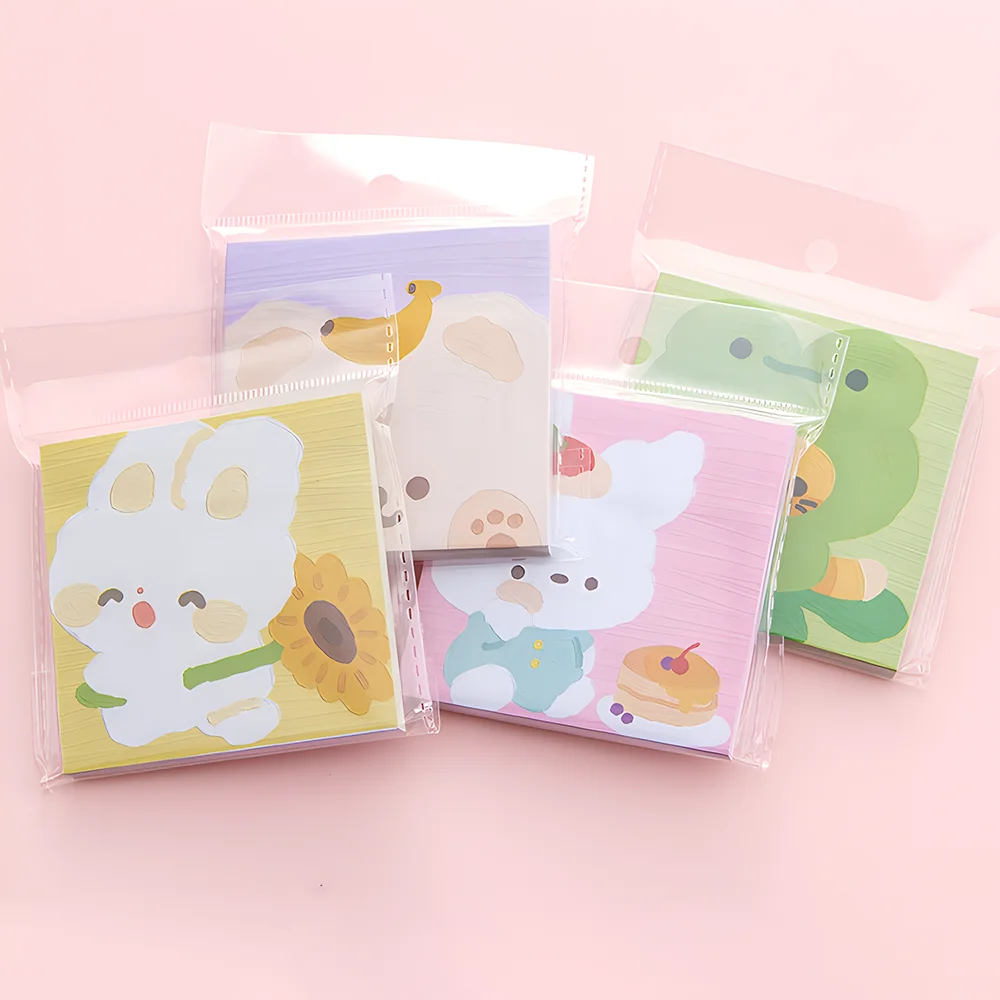 3 упаковки креативные липкие заметки милый кавайный блокнот почтовая бумага