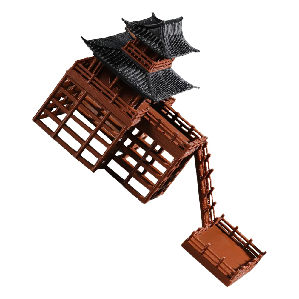 Мини-статуя японская Pagoda Diaojiaolou микропейзаж беседка миниатюрное украшение для
