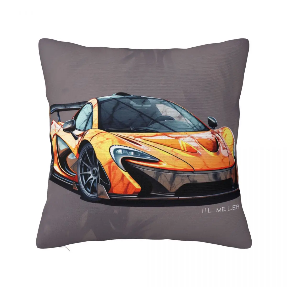 

Powerful Sports Car Pillow Case Graphic Cartoon Soft Polyester Pillowcase Travel Zipper Summer Cover