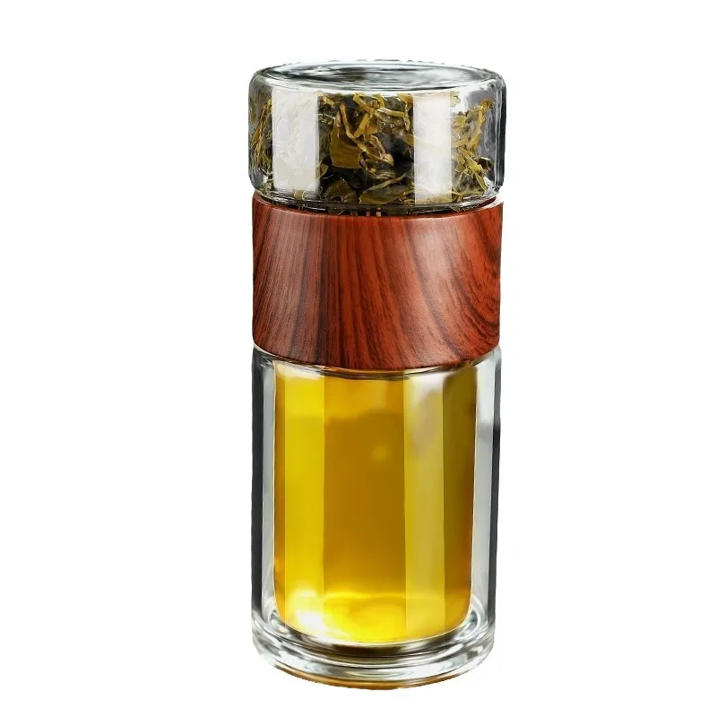 

Стеклянная бутылка для воды с двойными стенками