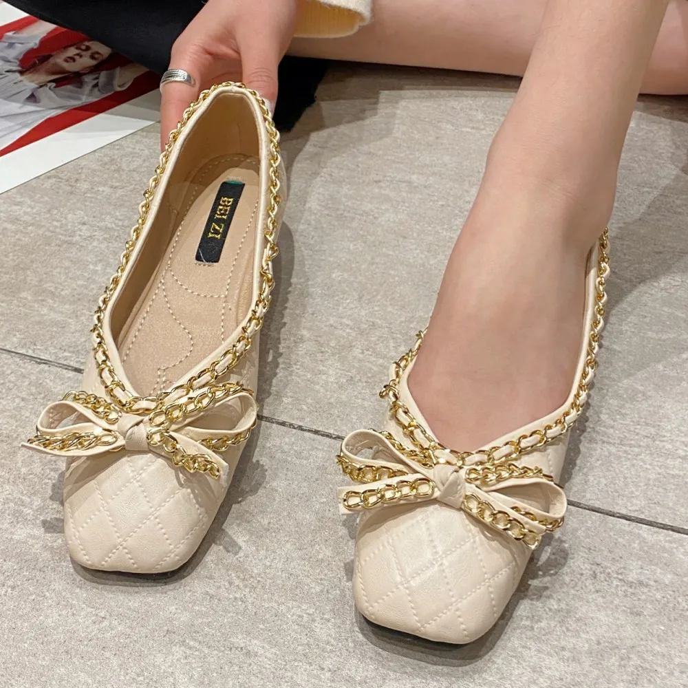 2022 NEWEST Women's Flat Shoes Spring Autumn Bowtie Shallow Casual Loafers Office Ladies Work Driving Party Ballet Flats Shoes