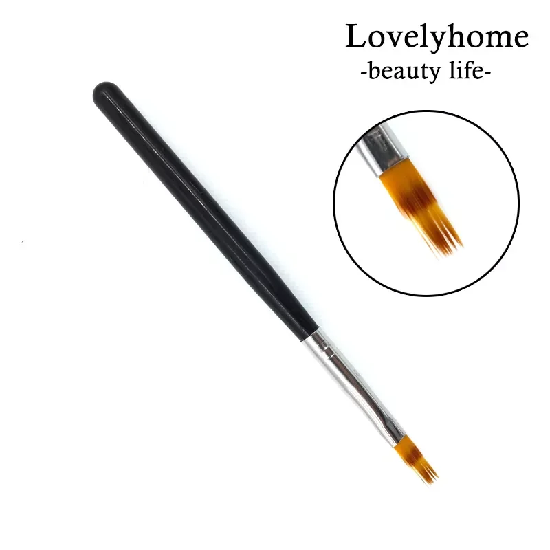 

1Pcs Nail Brush Serrated Gradient Blending Pen Plaid Lace Pen Wood Handle Nylon Hair Soft Professional Nails Manicure Tools