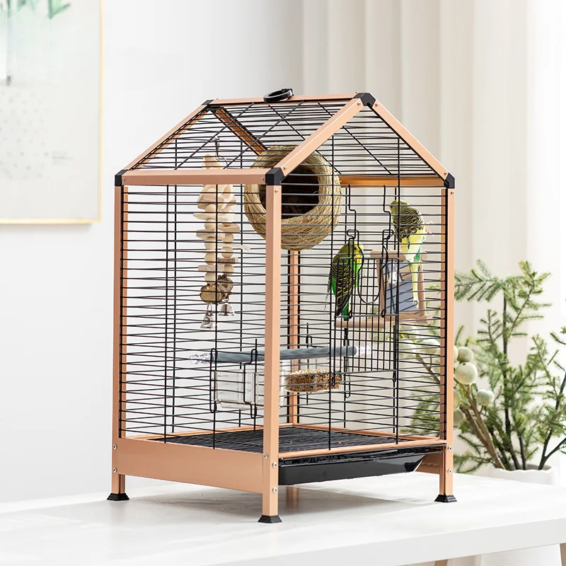 

Large Luxury Villa Bird Cages Metal Canary Budgie Outdoors Outdoors Bird Cages Breeding Park Jaula Para Loros Supplies WZ50BC