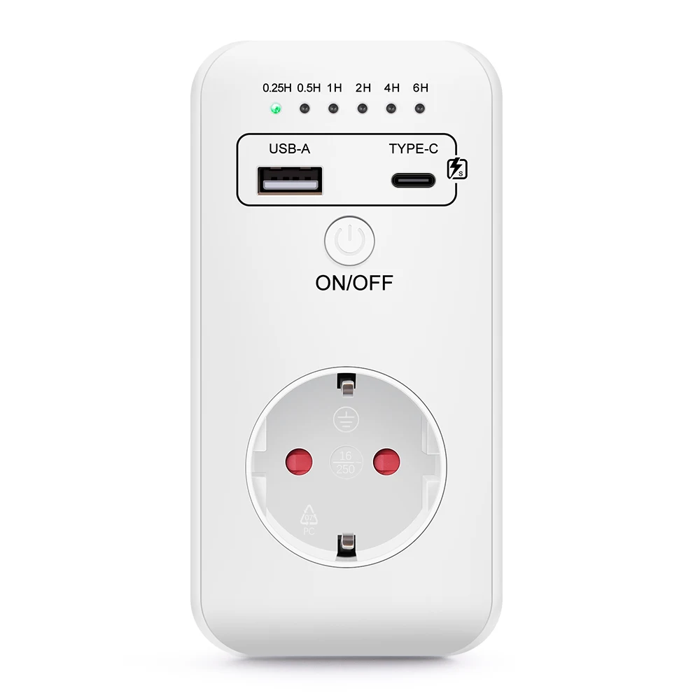 

Таймер розетка JUANJUAN 230В с USB зарядкой