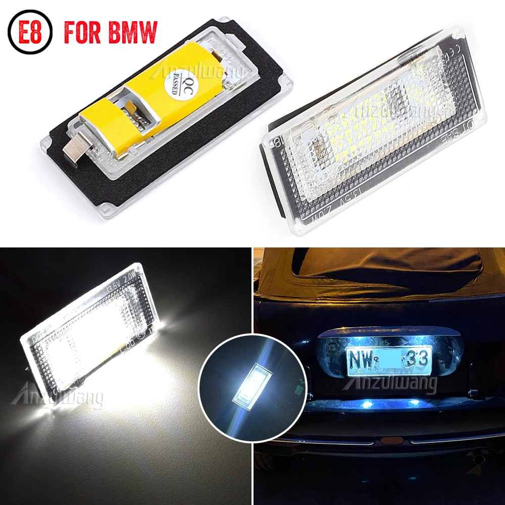 

2Pcs Car Mini LED Licenses Plate Light Lamp For BMW Mini for Cooper ONE R50 01-06 Convertible R52 04-08 Cooper S R53 01-06