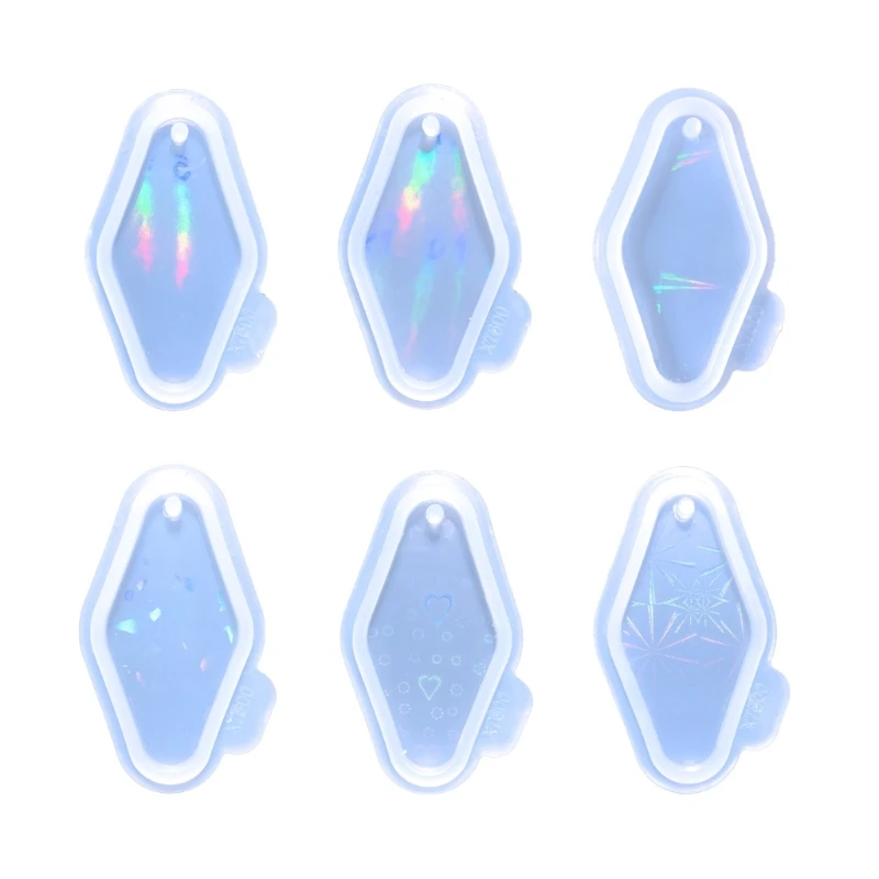 

Форма для брелка из смолы, форма для подвесок в виде голографического ромба, формы для украшений из смолы