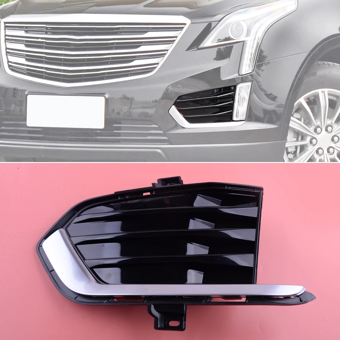 

Front Left Side Driving Fog Light Lamp Bezel Cover Grille Fit for Cadillac XT5 Base Premium Luxury 3.6L V6 - Gas 2017 2018 2019