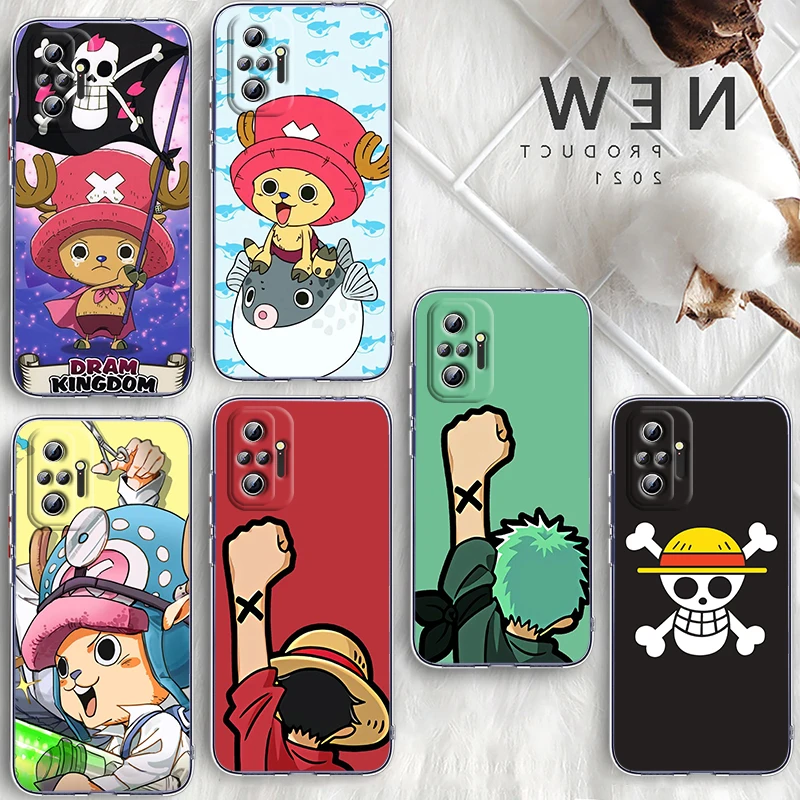 

Chopper Luffy One Piece For Xiaomi Poco X3 Redmi Note 11S 11 11T 10 10S 9 9T 9S 8 8T Pro 5G 7 5 4X Transparent Phone Case