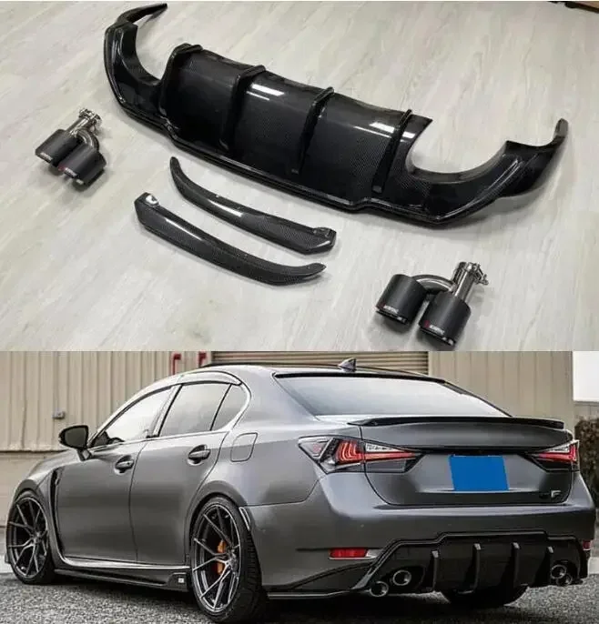 Новинка! Диффузор для заднего бампера Lexus GS200T GS300 GS400H F Sport 2016-2019