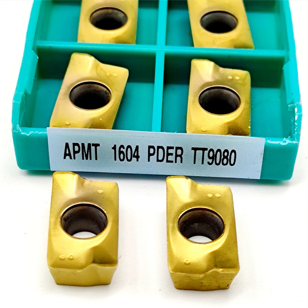 

10 шт. оригинальные режущие пластины для наружной обточки APMT1604 PDER APMT1135 TT9080 фреза токарный инструмент высокого качества CNC APMT