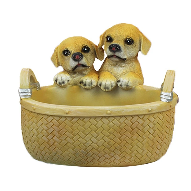 

Cute Figurine Dog Storage Box Key Phone Chocolates Candy Storage Table Decoration Basket Home Decor Living Room