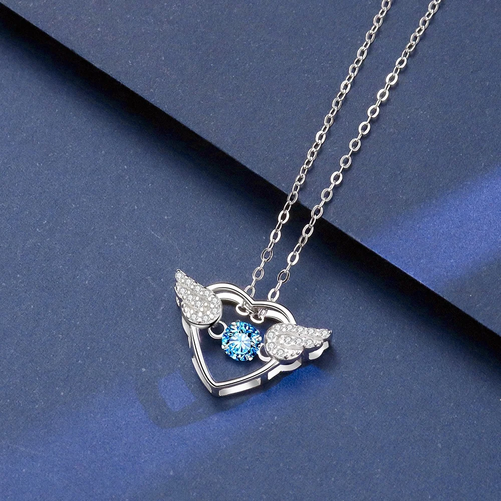 

Silver 925 Jewelry Angel Wings Zircon Necklace for Women Luxury Charms Chain Necklace Fashion Jewelry for Women Gifts