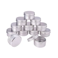 aluminum tin jars metal 50ml empty cosmetic face care eye cream lip balm gloss 5g 10g 15g 20g 30g 40g 50g 60g 20pcslot