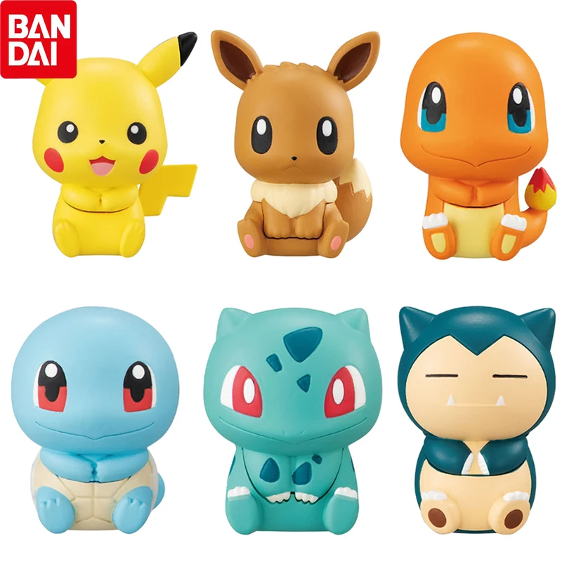 

Bandai Genuine Gashapon Pokemon Anime Figures Pikachu Squirtle Bulbasaur Action Figure Model Cute Collectible Ornaments Toy Gift