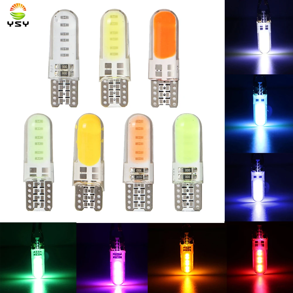 

2pcs T10 5W5 W5W LED COB for cars interior Light 12V 12SMD Auto Turn Signal Wedeg Side Reading License Plate Lamps White Red Bul