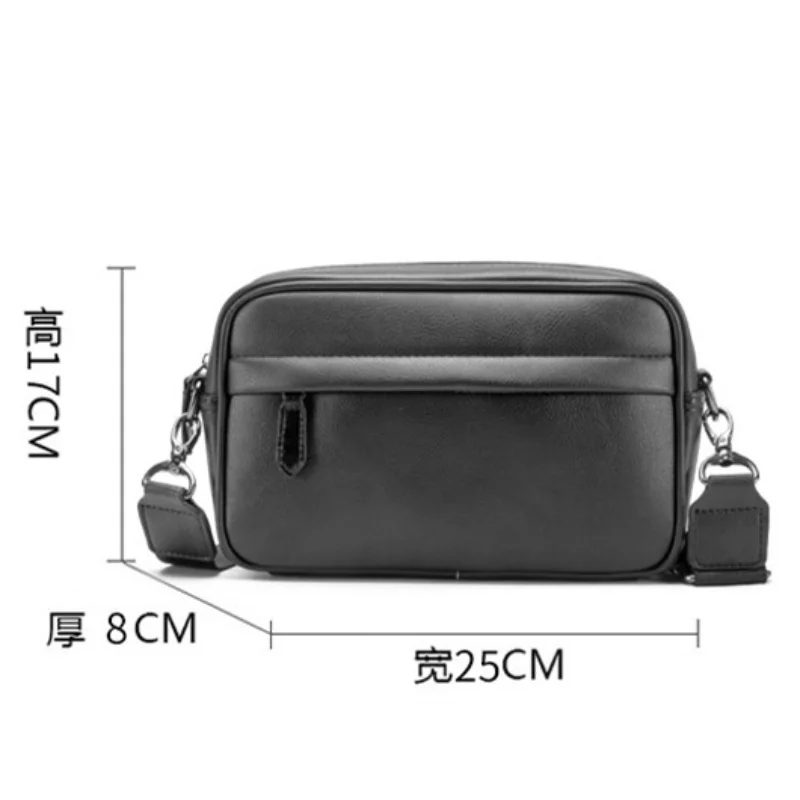 Men's Leather Shoulder Bags Crossbody Chest Packs for Men Korean-style Design Solid Color сумка мужская Messenger Bag Purse Sac
