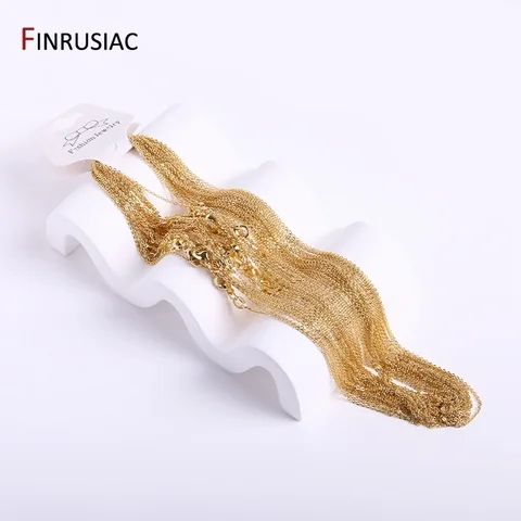 Цепочки из латуни с позолотой 14К FINRUSIAC 1.2/1.6 мм