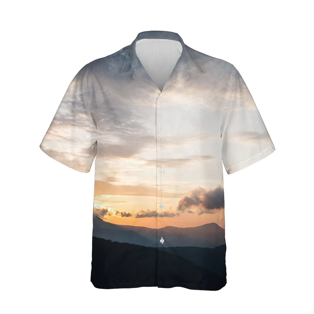 Jumeast 3D Aesthetic Hawaiian Men's Shirts Fashion Streetwear Dusk Collection Summer Short Sleeve Shirty Clothing Casual Blouses