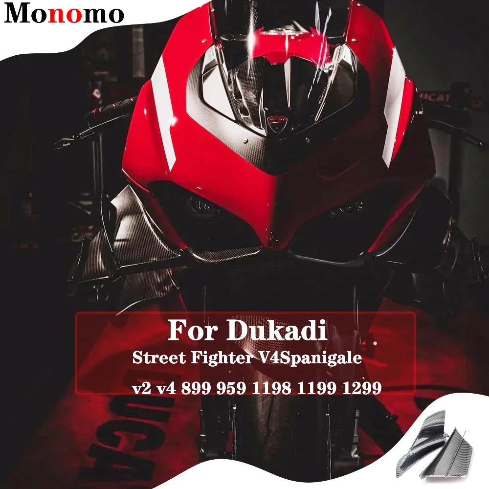 

Боковой дефлектор ветровых лезвий мотоцикла, фиксированное ветровое крыло для уличного истребителя Dukadi V4Spanigale v2 v4 899 959 1198 1199 1299panigale