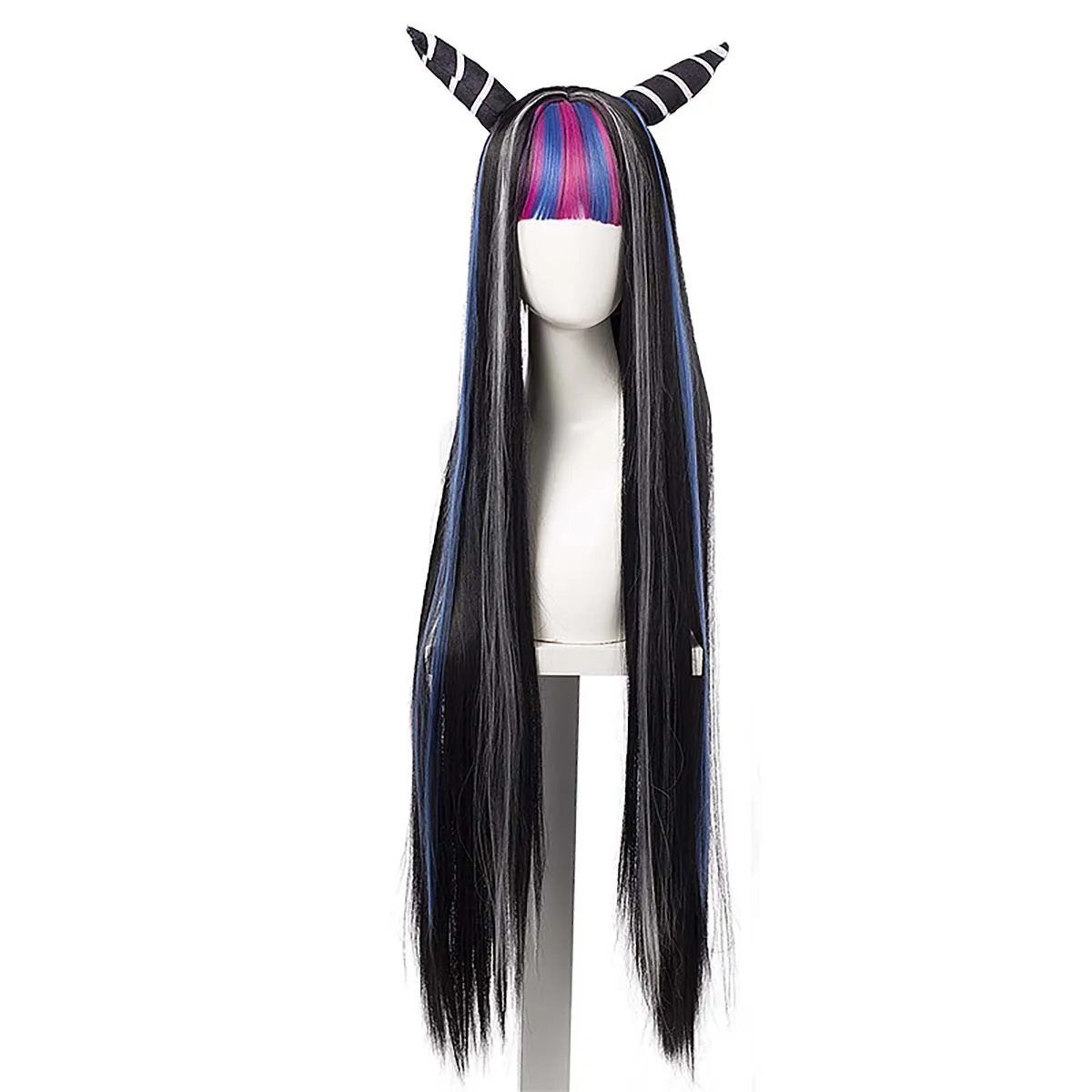 Фото Женский карнавальный костюм на Хэллоуин, реквизит, аниме Dangan Ronpa Mioda Ibuki, длинный парик №2