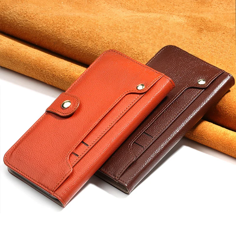 

Fhx-qb2 Genuine Leather flip card holder phone holster for Apple iPhone 6 6S 7 8 Plus XR XS MAX 11 Pro MAX protective cover