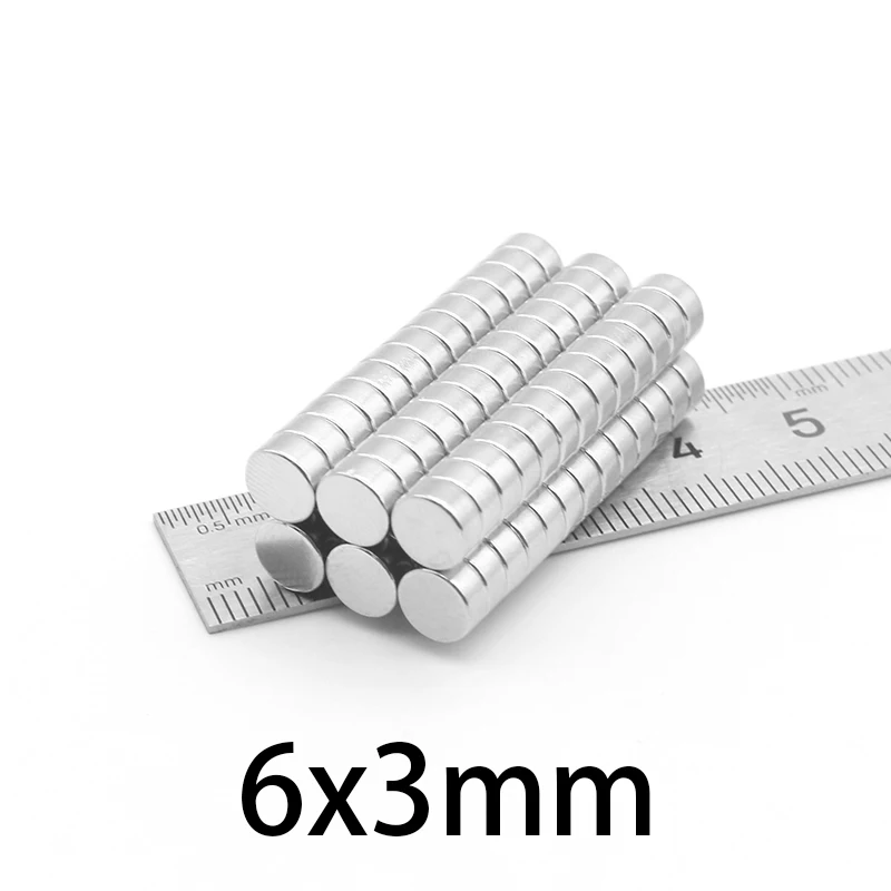 

20/50/100/200/300/500PCS 6x3 Small Round Powerful Magnetic Magnets N35 Neodymium Magnet Disc 6x3mm Rare Earth Magnets Strong 6*3