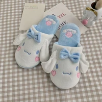 cinnamoroll cartoon cute plush girls heart shaped home shoes winter warm little lori cotton slippers