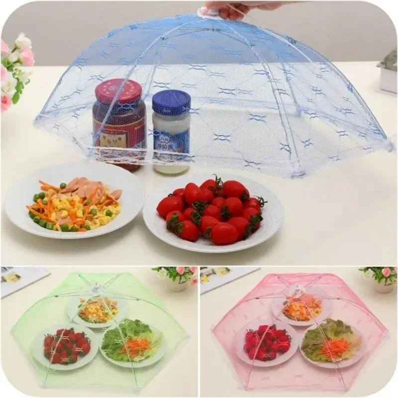 

Portable Umbrella Food Covers Mesh Style Food Cover Anti Fly Mosquito Tent Umbrella Picnic Home Kitchen Gadgets Cooking Tools