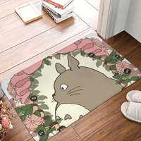 totoro anime non slip doormat flower leaf bath bedroom mat welcome carpet home pattern decor grounding mat floor mat anime rug