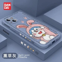bandai cartoon doraemon case for iphone 13 13pro 12 12pro 11 pro x xs max xr 7 8 plus anti fall kawaii phone covers coque