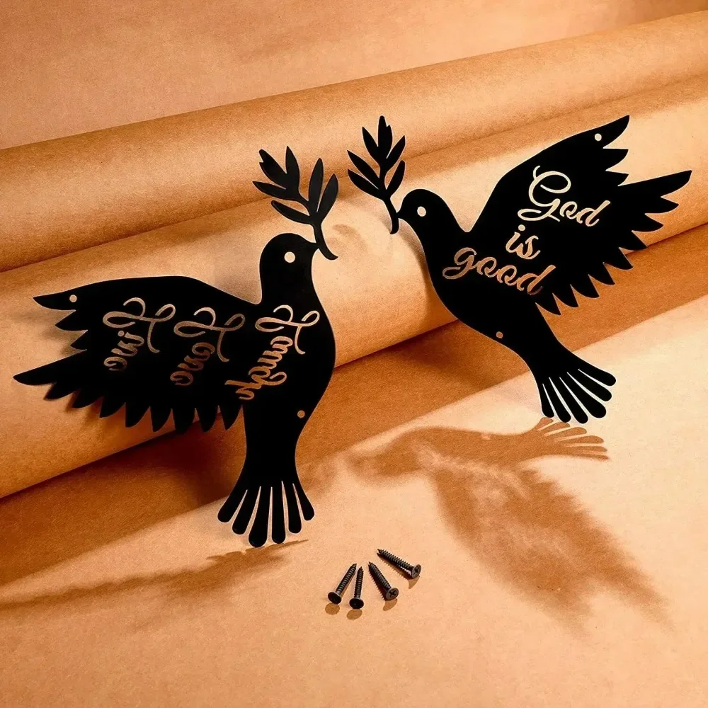 Металлическое настенное искусство живите люблю смех и Бог хороший из 2 частей