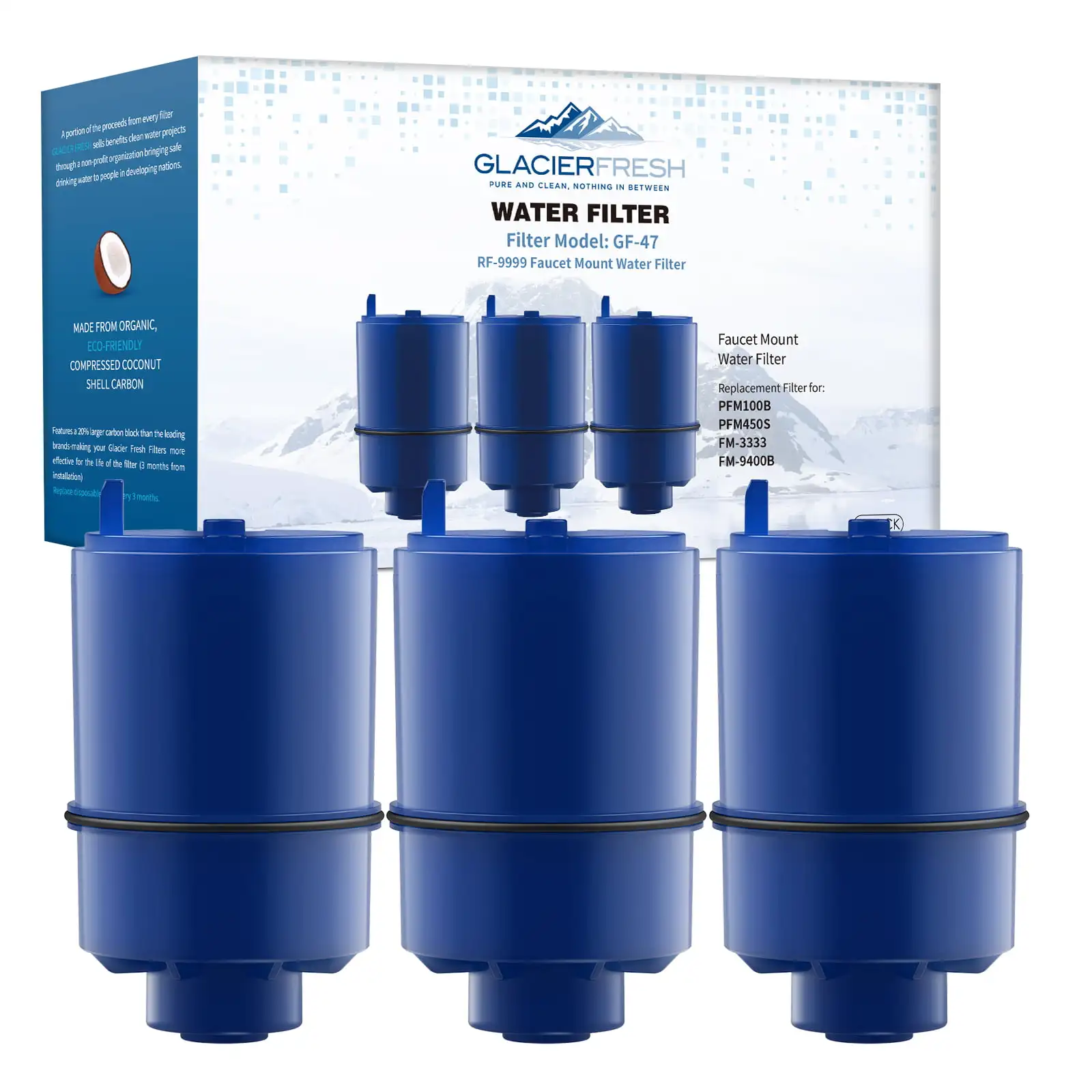 

Replacement for PUR Water Filter Faucet, Replacement for RF-9999 and RF-3375, Compatible with All Faucet Mount Filtration Syste