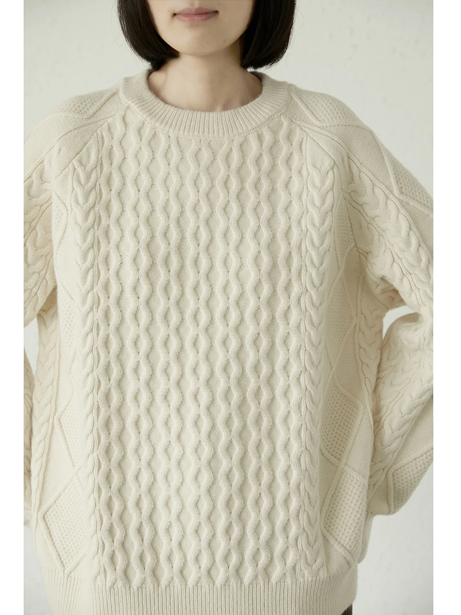 Белый самостоящийся закрученный свитер для женщин осень 2023 новый пуловер с