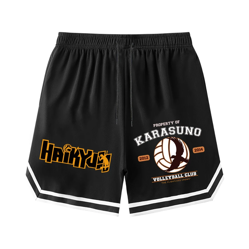 

Summer Casual Shorts Anime Haikyuu Print Shorts Basketball Sports Fifth Pants Shoyo Hinata Short Pant Men's Y2k Cropped Trousers