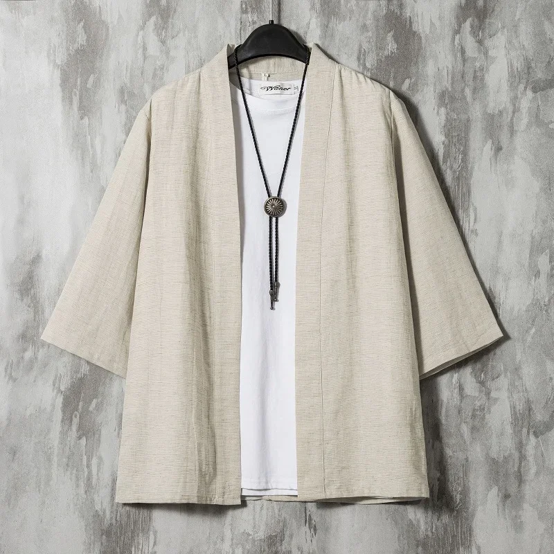 W001 Свободный крой в китайском стиле Hanfu Мужская одежда Тонкая версия с семью