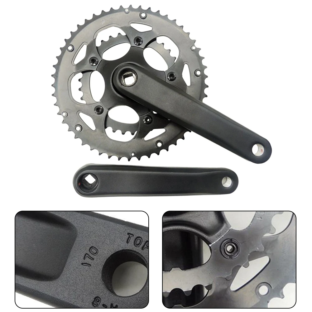 

Bike Bicycle Double Chainwheel Cranket Cycling Double MTB Mountain Bike Crankset Chainset Road Bike 170mm 34/50T