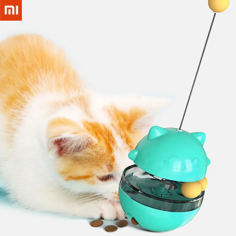 

Xiaomi Pet Food Leakage Toy Track Ball Kitten Puppy Training Interactive Snack Toy Tumbler Design with Cat Stick Pet Supplies