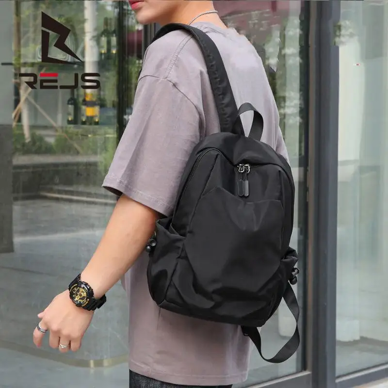 

REJS Mini Backpack for Men Women Oxford Light Small Backpack Thin Fashion Casual School Bags Vintage Travel Bagpack Mochila
