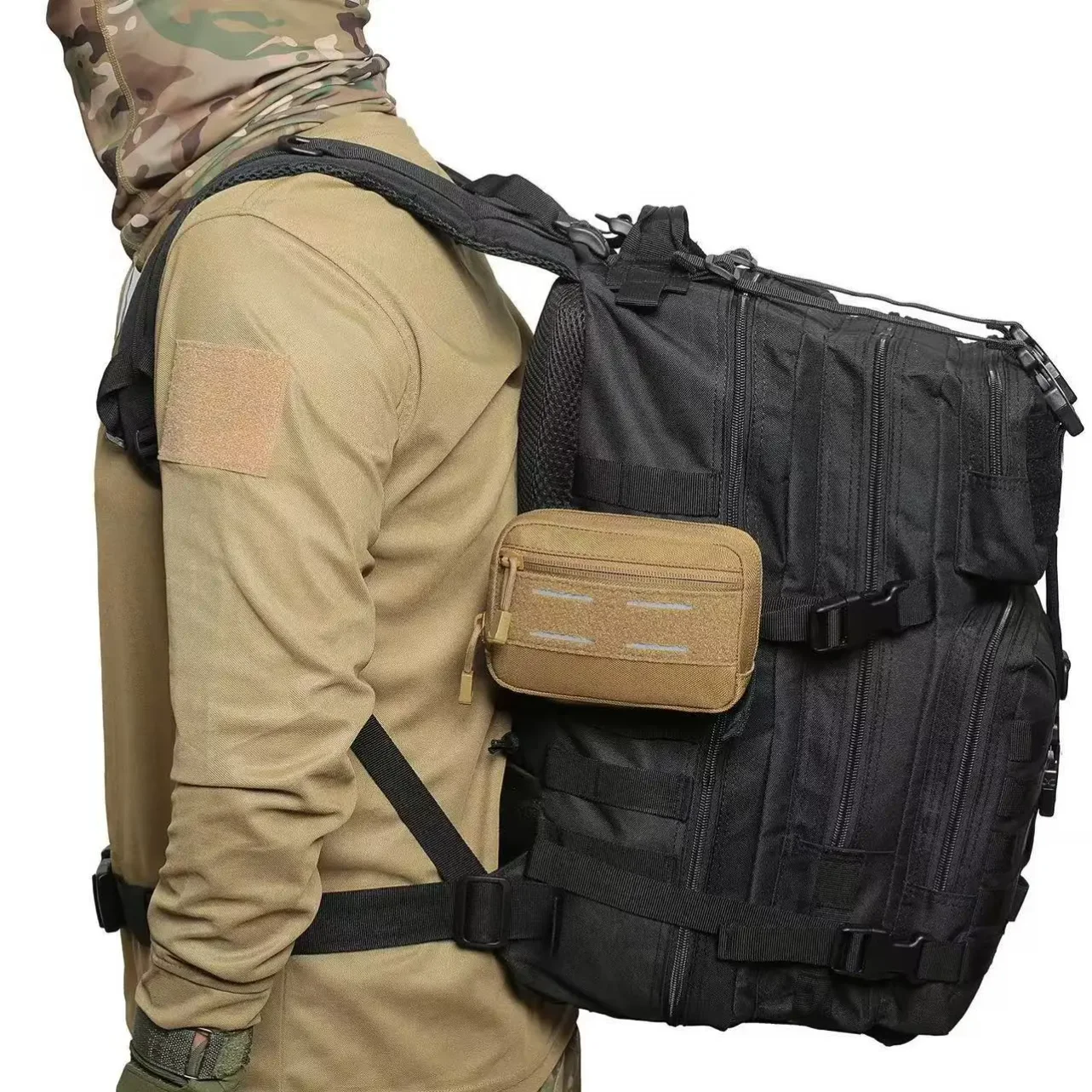 Фото Тактическая сумка-органайзер Molle для активного отдыха, поясная сумка EDC, сумка для инструментов, поясная сумка для спорта и охоты, медицинская сумка для кемпинга №3