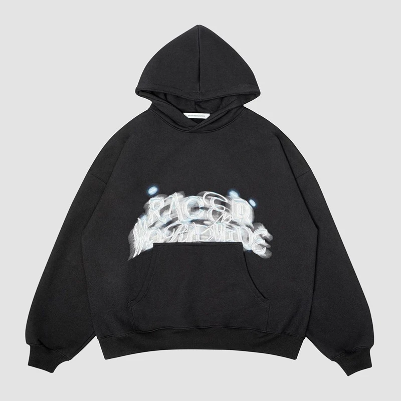 

Zip Hoodie letter print demon goth Sweatshirt Sport Coat Pullover Gothic Long Sleeve Oversized hoodie Y2k jacket Men hoodies emo