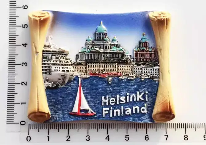 Хельсинки, столица Финляндии, туристический сувенир, Кухонное украшение, магнитные наклейки на холодильник, магниты на холодильник
