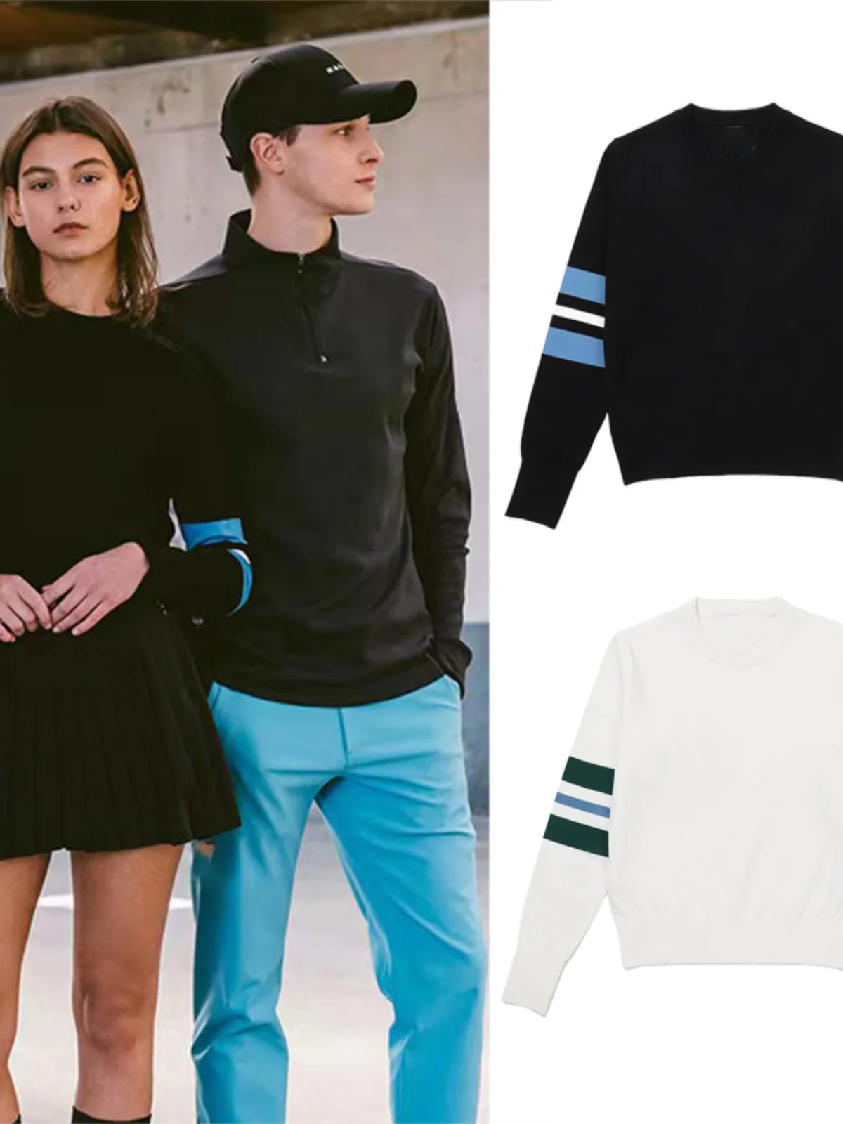 

Женский вязаный свитер с длинными рукавами Mar Bang Golf, Спортивный Повседневный Универсальный свитер из ткани с защитой от пиллинга и длинными рукавами