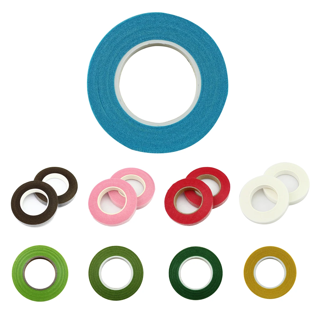 

30Yard 12Mm Self-Adhesive Paper Tape Floral Stem For Garland Wreaths DIY Craft Artificial Silk Flower Light Green